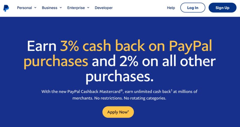 PayPal Cashback Mastercard
